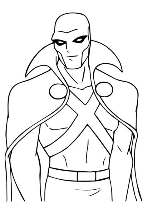 Marinette transforms into her superhero persona, ladybug, while adrien transforms into his superhero persona, cat noir, using magical jeweled objects known as the miraculous. Martian The Manhunter Superhero Coloring Pages | Superhero ...