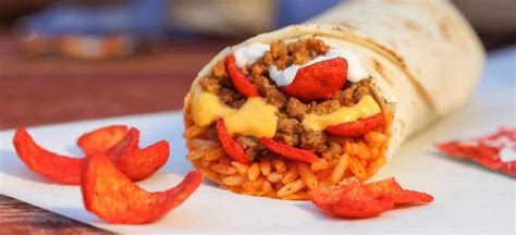 Spicy Chip Infused Burritos Taco Bell Beefy Crunch Burrito