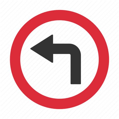 Left Turn Traffic Sign Warning Warning Sign Icon Download On
