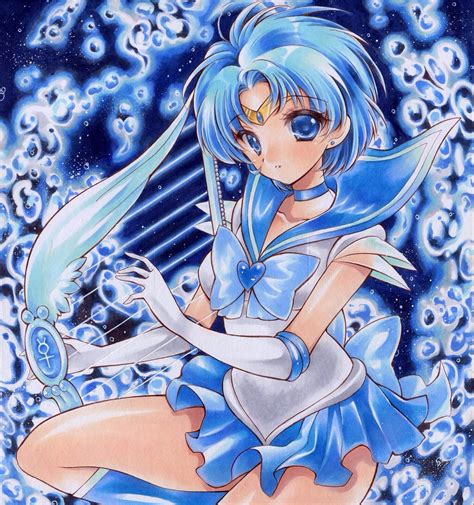 Safebooru 1girl Bishoujo Senshi Sailor Moon Blue Eyes Blue Hair Choker Elbow Gloves Gloves