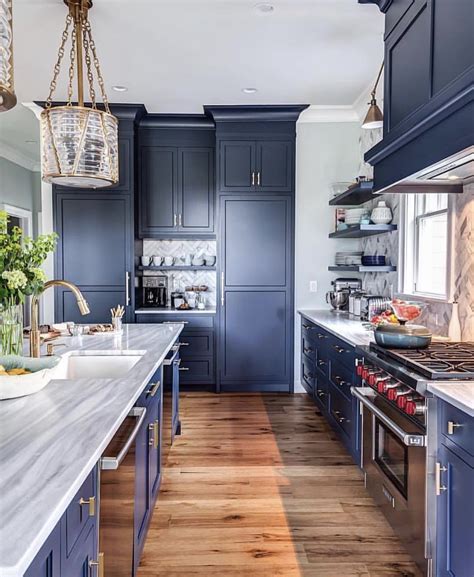 Love The Blue Navy Kitchen Cabinets Painting Kitchen Cabinets Kitchen