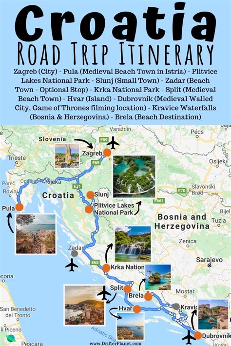 Ultimate Croatia Road Trip Itinerary Top Places To Visit Map Tips