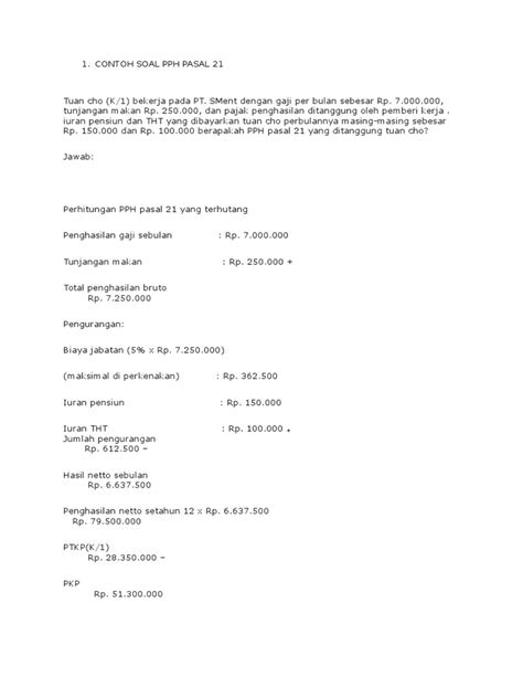 Transaksi pembelian barang atau pembayaran lain yang dilakukan oleh dirjen perbendaharaan, bendaharawan pemerintah (pusat ataupun daerah). CONTOH SOAL PPH PASAL 21,22,23,24.docx