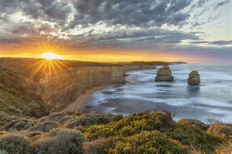 Australia Victoria View Of Twelve Apostles And Gibson Steps In Port