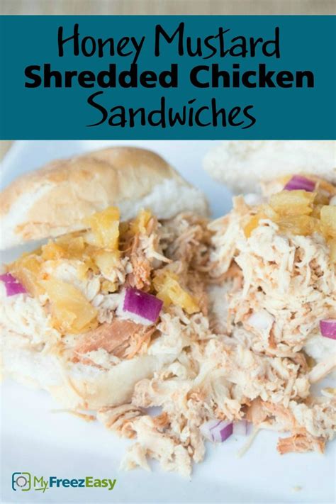 Top with grated carrot, grated. Slow Cooker Honey Mustard Shredded Chicken Sandwiches ...