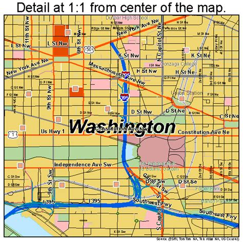 Washington District Of Columbia Street Map 1150000