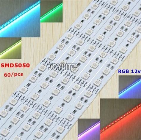 100pcslot Smd 5050 Rgb Led Bar Light Dc12v Waterproof 50cm 30 36 Leds