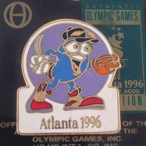 New 1996 Atlanta Summer Olympics Softball Lapel Pin Izzy Official