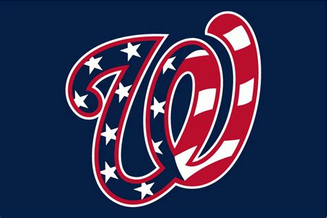 Patriotic Curly W Go Nats Washington Nationals Baseball