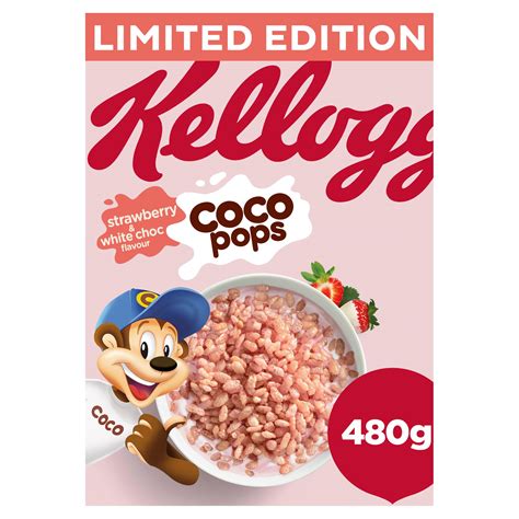 Kelloggs Coco Pops Strawberry And White Choc Cereal 480g Kids Cereal
