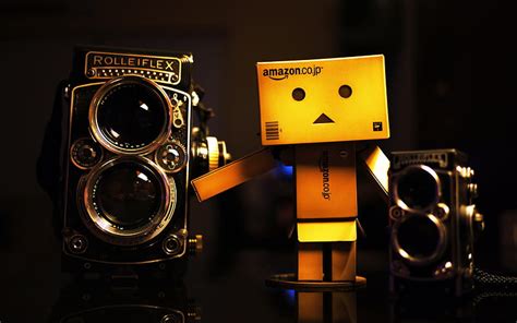 Danbo Camera Cardboard Robot Rolleiflex Danboard Box Hd Wallpaper