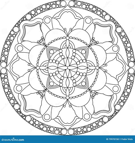 Zentangle Adult Coloring Page Mandala Vector Illustration