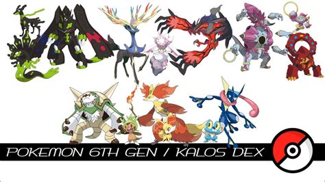 Pokemon 6th Gen Kalos Dex Youtube