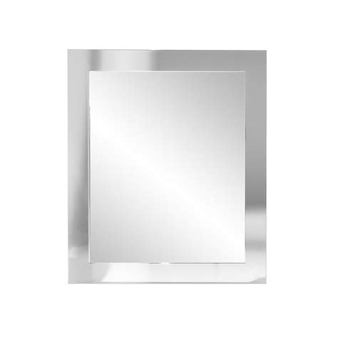 Make your bathroom trim glamourous with a silvery chrome mirror frame finish. BrandtWorks Ultra Modern Chrome Framed Mirror-BM015L3 ...