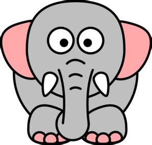 He is a young elephant and the son of mrs. Cartoon Elephant Grey Pink Clip Art at Clker.com - vector ...