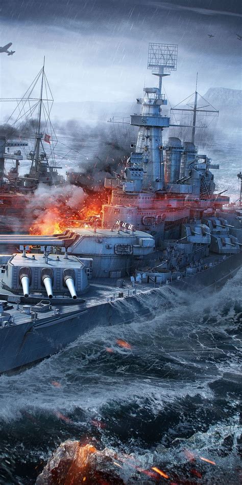 Video Game Warships Ships World Of Warships Honor 7x Honor 9 Lite