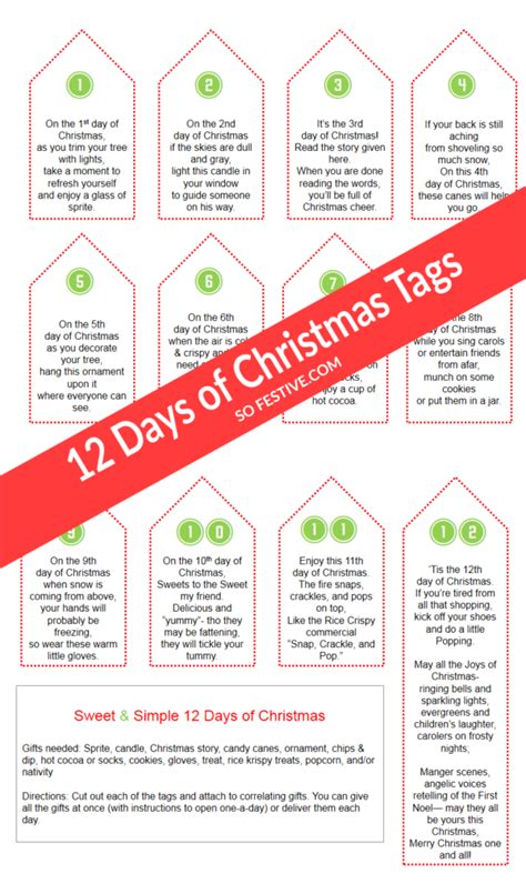 Simple 12 Days Of Christmas T Ideas And Printable Tags Christmas