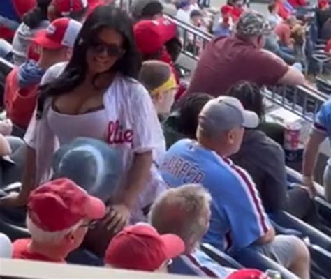 Phillies Fan Captivates Onlookers With Sexy Show In Stands Video