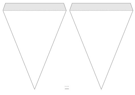 Triangle Pennant Banner Template Free Printable Papercraft Templates