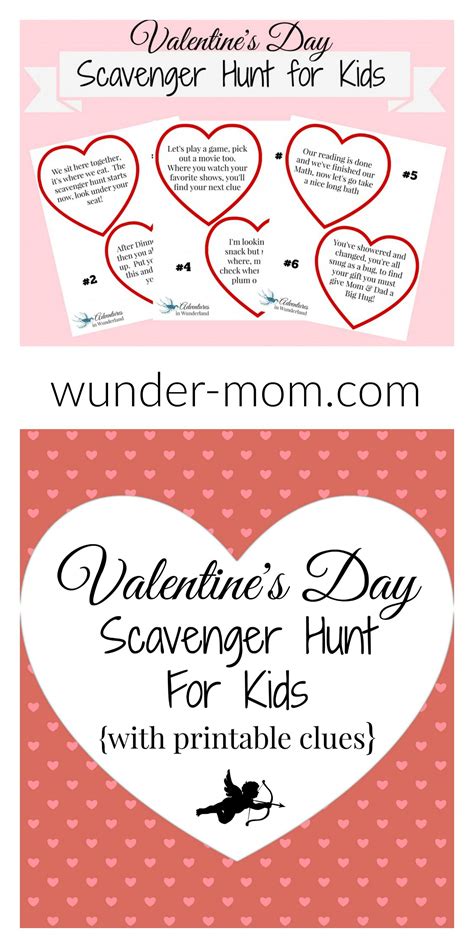 Valentines Day Scavenger Hunt For Kids With Printable Clues