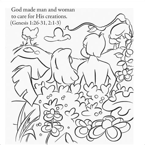 Genesis 1 Colouring Pages Sketch Coloring Page