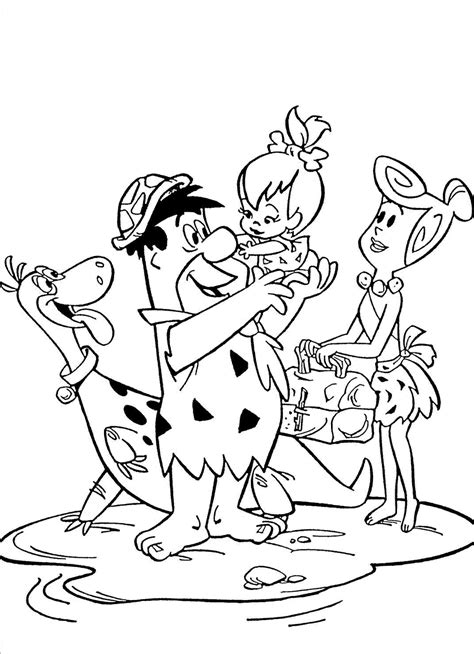 To print out your flintstones coloring page, just click on the image you want to view and print the larger picture on the next page. Pebbles Flintstone Cartoon Coloring Coloring Pages