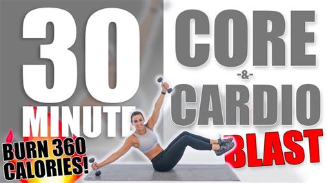 Minute Core And Cardio Blast Workout Burn Calories Youtube