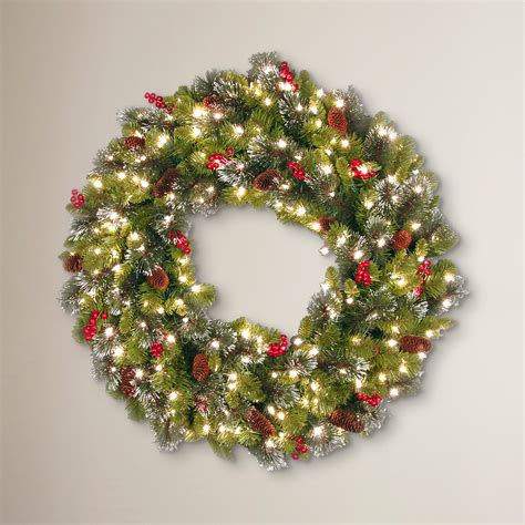 The Holiday Aisle 36 Lighted Spruce Wreath And Reviews Wayfair