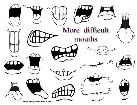 How To Draw Cartoon Mouths Drawing Cartoon Faces Cartoon Drawings