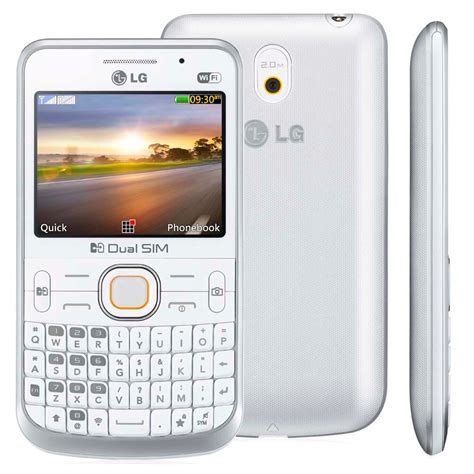 Celular Desbloqueado Lg C397 Branco Com Dual Chip Teclado Qwerty