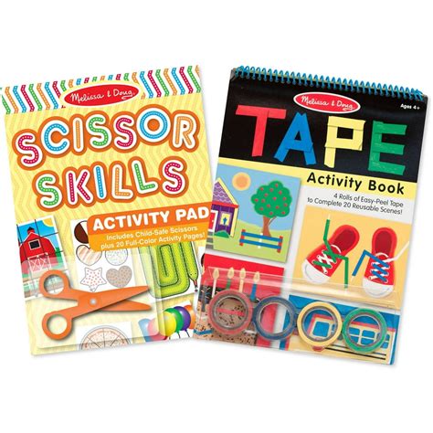 Melissa And Doug Scissor Skills And Tape Activity Books Set Walmart