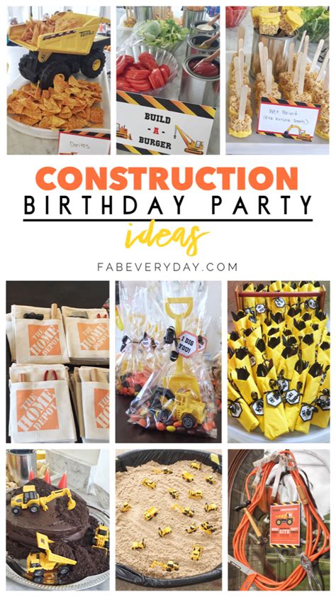 First, invite the crew over to the site with construction birthday invitations! Construction-Themed 3rd Birthday Party Ideas | Fab Everyday