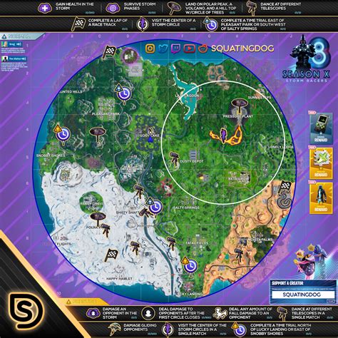 When is the fortnite season 10 release date and when will season 9 end? Fortnite Season 10 (X) Week 8 Challenges Cheat Sheet
