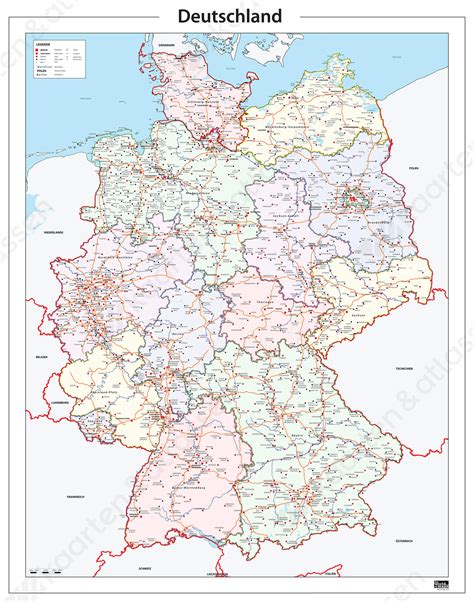 Bundesrepublik deutschland), kortweg duitsland (duits: Kaart Duitsland 275 | Kaarten en Atlassen.nl