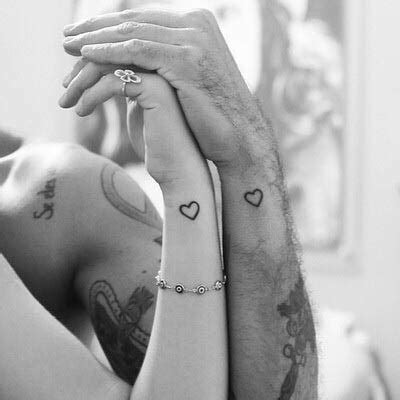 This tattoo is among the heart tattoos that represent the minimalism style. 81 Cute Couple Tattoos That Will Warm Your Heart | Page 6 ...