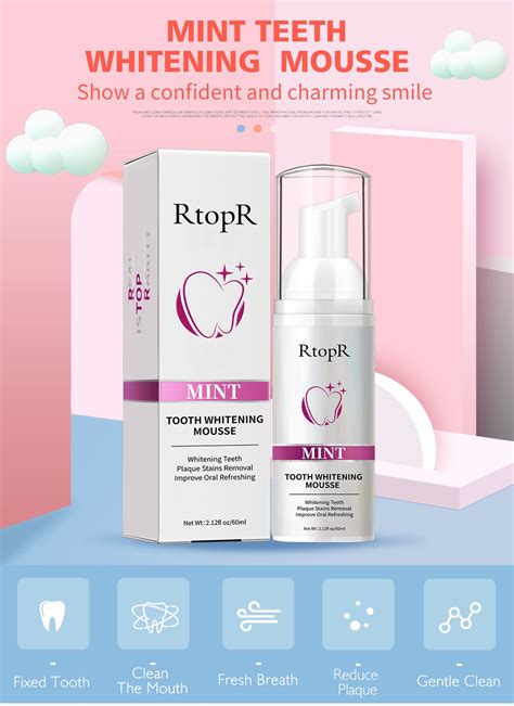 Rtopr Teeth Cleansing Whitening Mousse Removes Stains Oral Hygiene