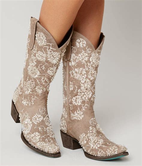 Pair these lace dresses with boots to tie the look together. Lane Boots Wild Rose Cowboy Boot - Women's Shoes in Cream ...