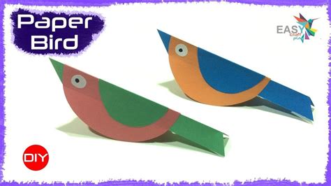 Simple Paper Bird Easy Tutorials Preschool Craft For Kids Paper Toy