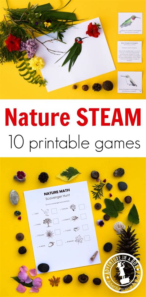Nature STEAM pack: Explore Nature with 10 Printable Projects | Steam