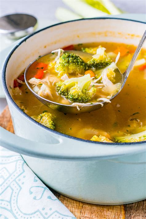 Detox soup with chicken, vegetables, ginger, turmeric, and apple cider vinegar is a delicious way to eat healthy food and detox for the new year! Eat this Detox Soup to Lower Inflammation and Shed Water ...