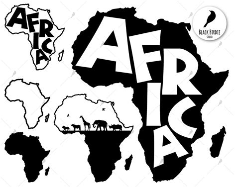 Africa svg africa clipart africa map svg black africa svg | Etsy