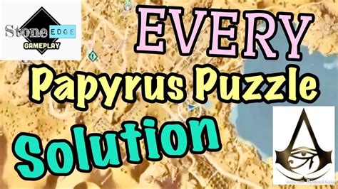 Assassins Creed Origins All Papyrus Puzzles Solutions Locations