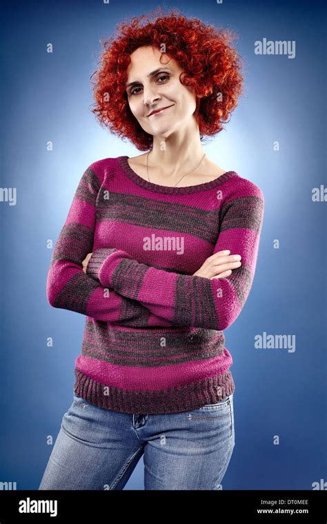 Mature Attractive Woman Curly Red Hi Res Stock Photography And Images