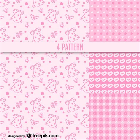 Premium Vector Pink Girly Patterns