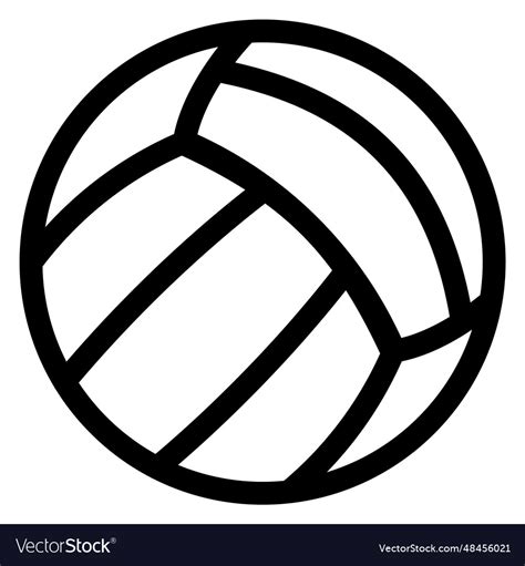 Volleyball Ball Icon Summer Outdoor Team Sport Vector Image