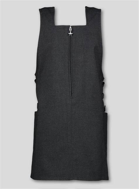 Buy Grey Square Neck Pinafore 5 Years School Dresses And Ginghams