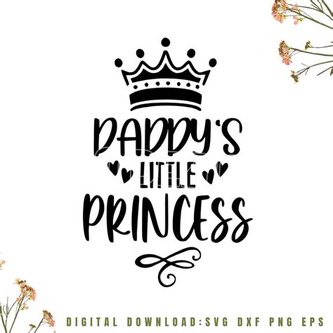 Daddys Little Princess Svg Princess Svg Girls Svg Etsy