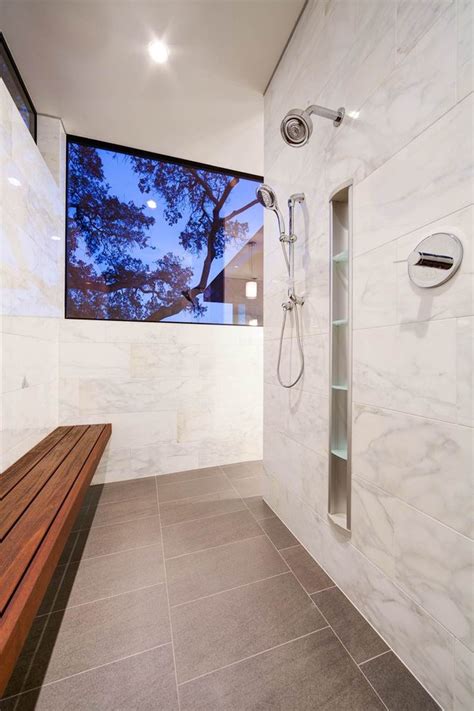 Consider adding a skylight, window or additional lighting fixtures to visually enlarge a small bathroom. 46 Amazing Bathrooms With Walk-In Showers That Will ...
