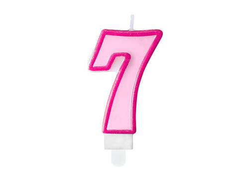 Pink Number 7 Candle — Burnt Butter Cakes