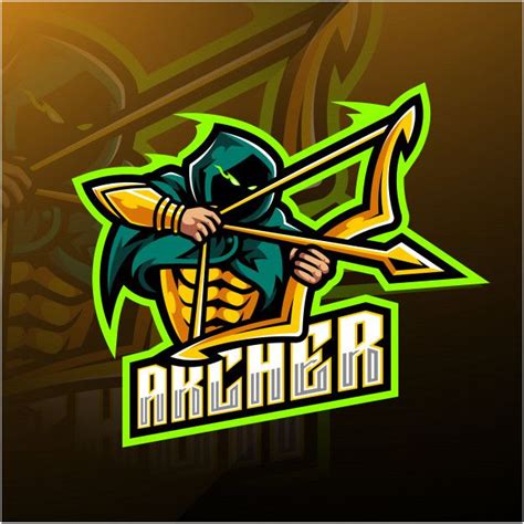 Premium Vector Archer Esport Mascot Logo Design Logo Design Cool